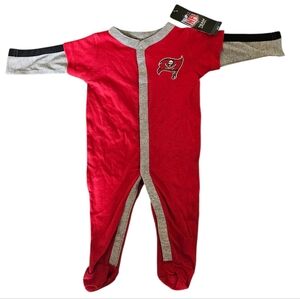 NFL Officially Licensed Tampa Bay Bucaneers Baby Coverall, Size 0-3 Mos. ~ NWT